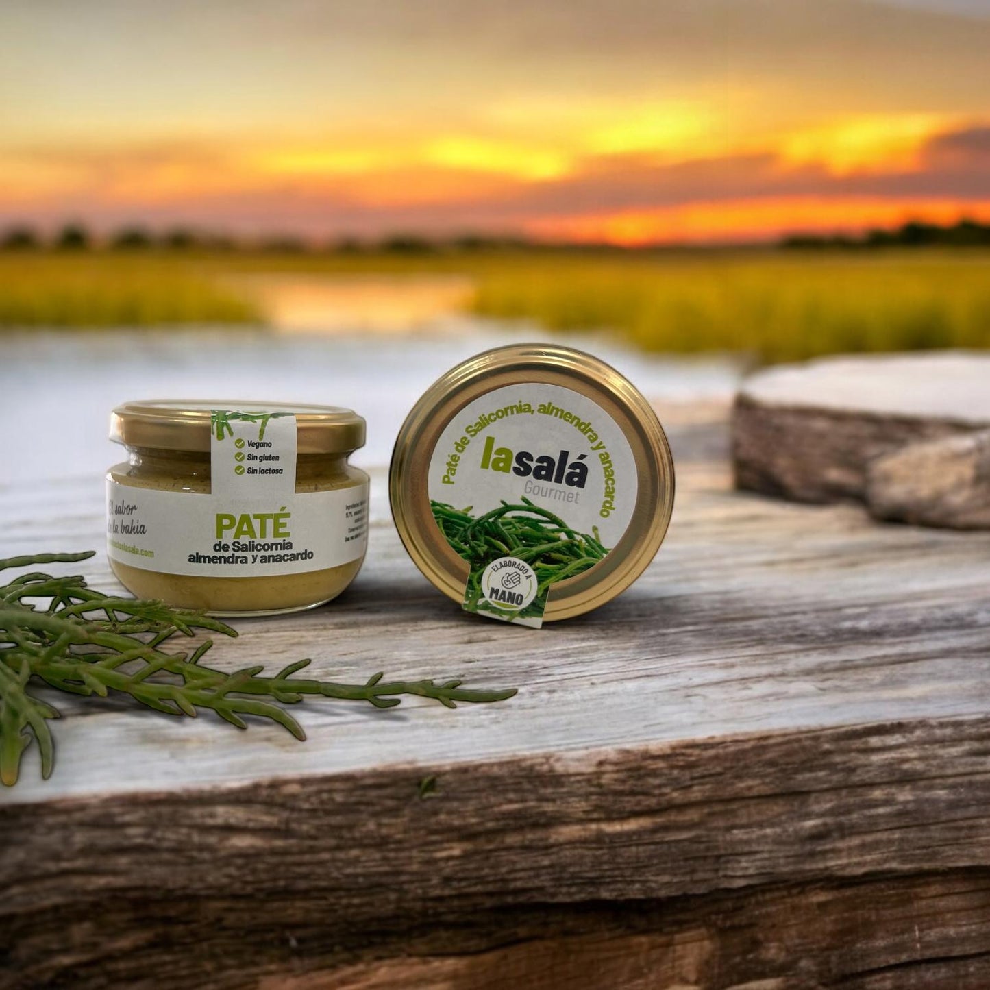 Paté de Salicornia, almendra y anacardo